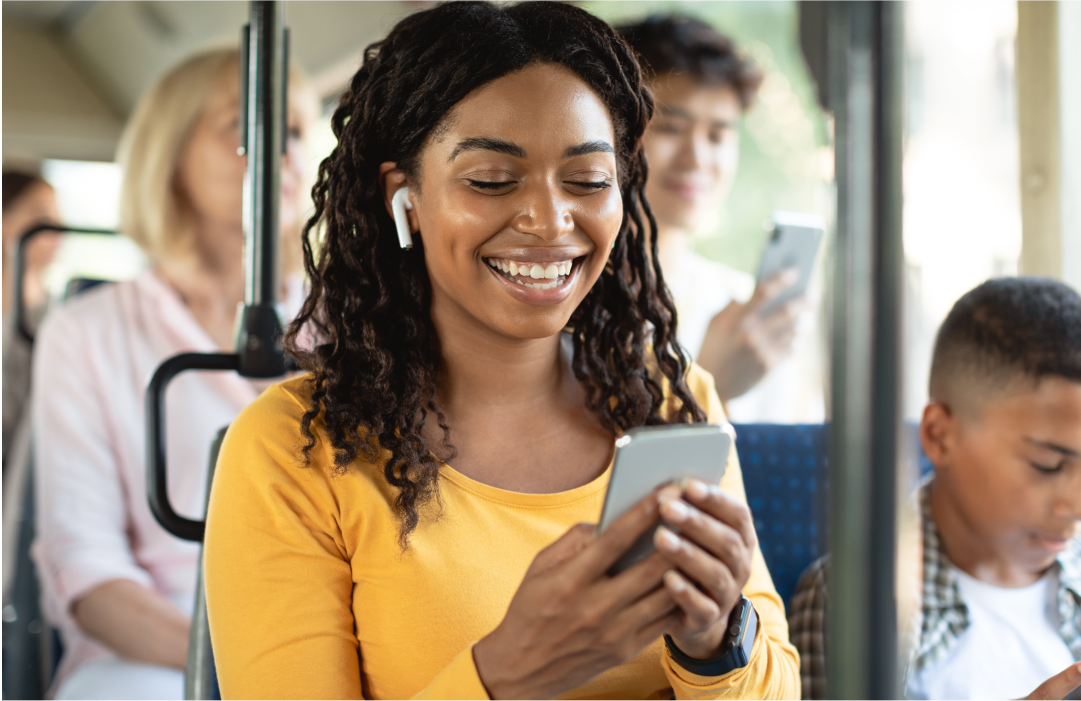 Lady using a smartphone