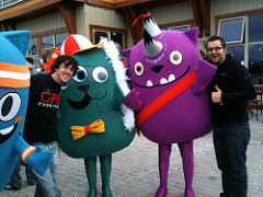 John and Ben with the Summit Mascots