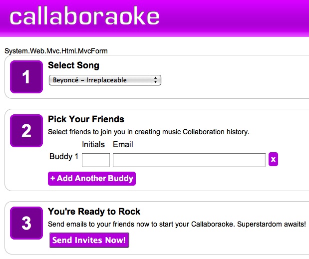 Callaboroake Screenshot