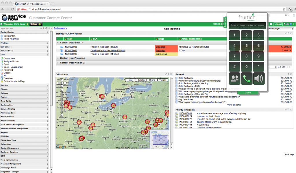 Fruition Partners FruFone in ServiceNow