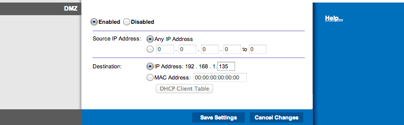 DMZ Setup on Cisco E3000