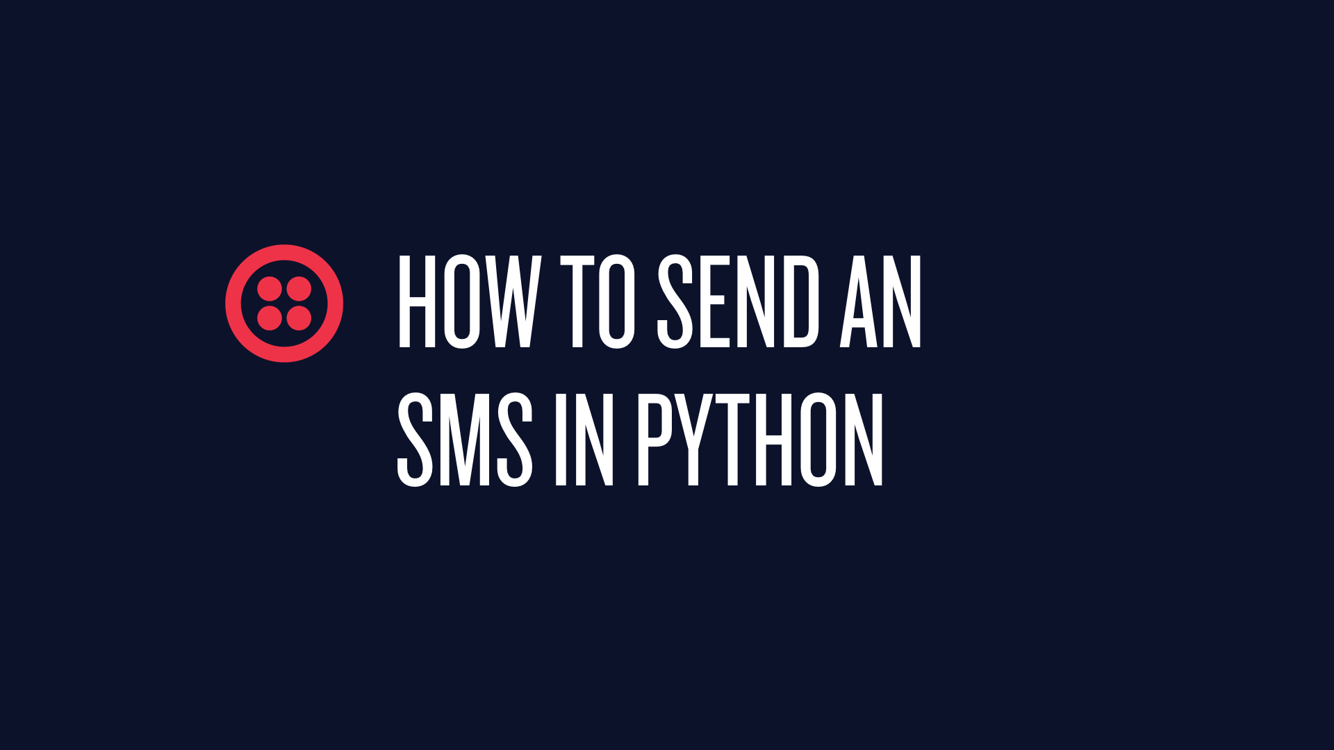 How to send an SMS in Python