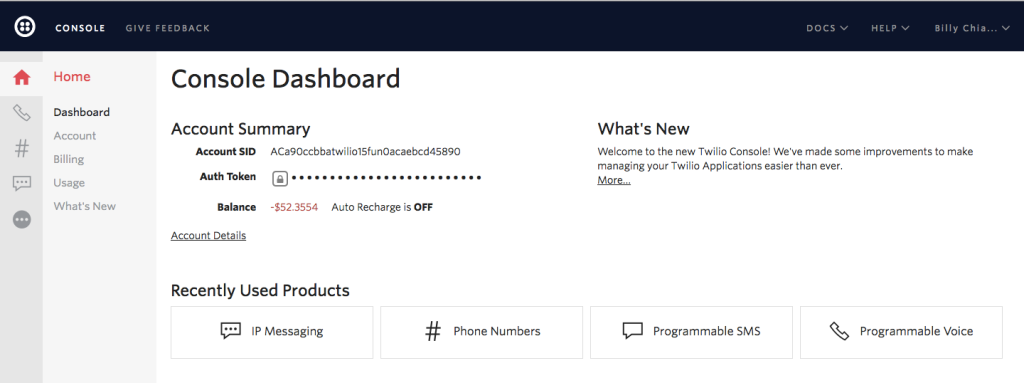 console-dashboard