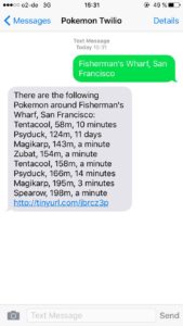 screenshot SMS response