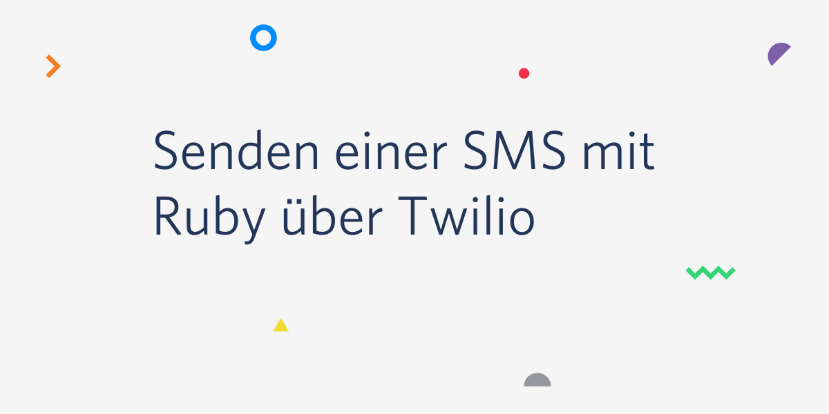 Senden einer SMS mit Ruby über Twilio