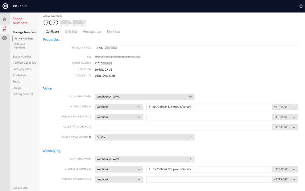 Survey Webhook Config