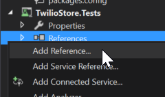 Visual Studio - Add References to Test Project