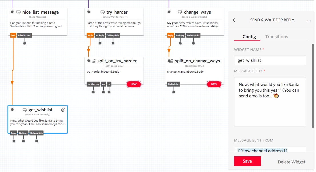 send and wait for reply widget in twilio studio