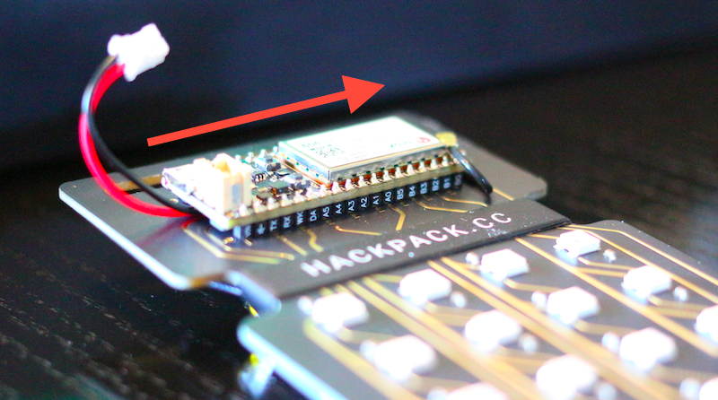 Aligning the Particle Electron the the HackPack v3 Badge