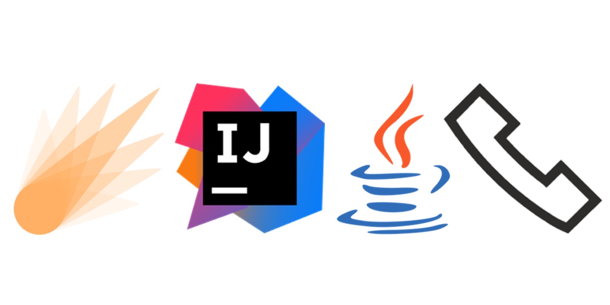 Spark, IntelliJ, Java and Twilio Voice logos