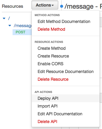 Deploy an API in API Gateway