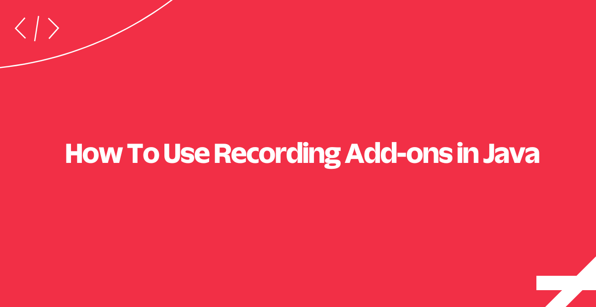 recording-add-ons-java