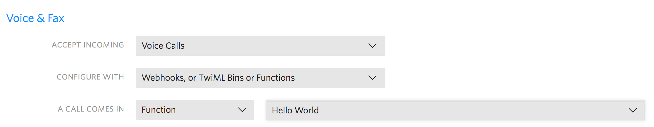 Twilio Functions - Voice and Fax