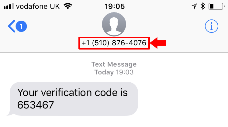 code long sms écran de téléphone