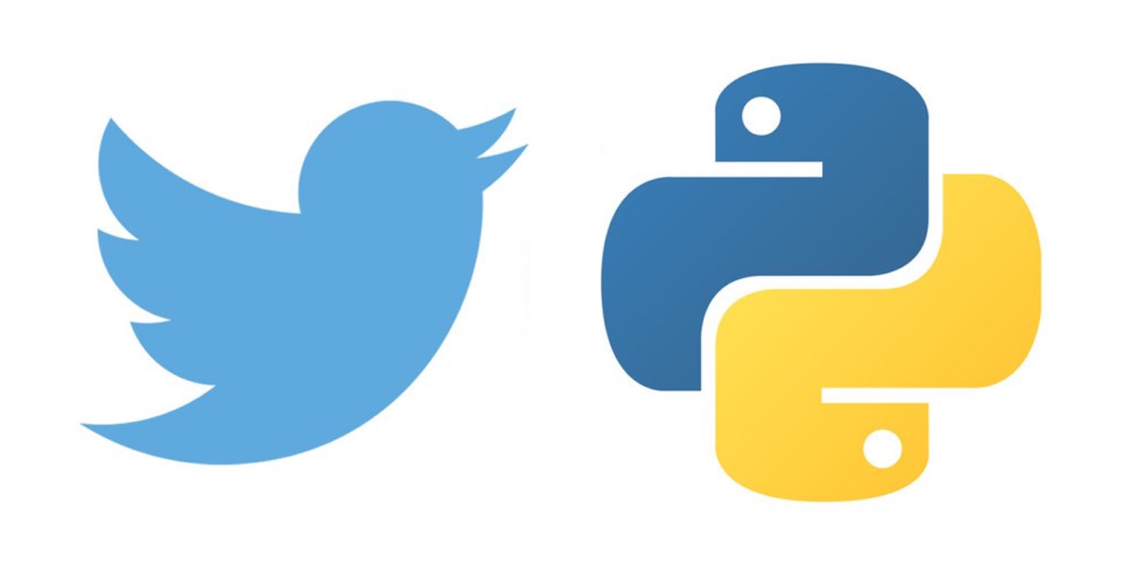 Twitter and Python logos