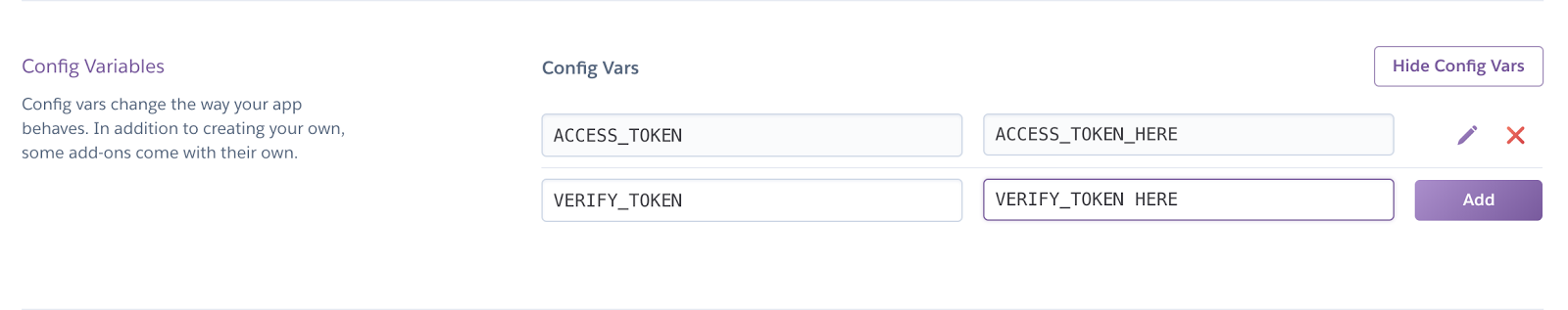 Environment variable demonstration in Heroku