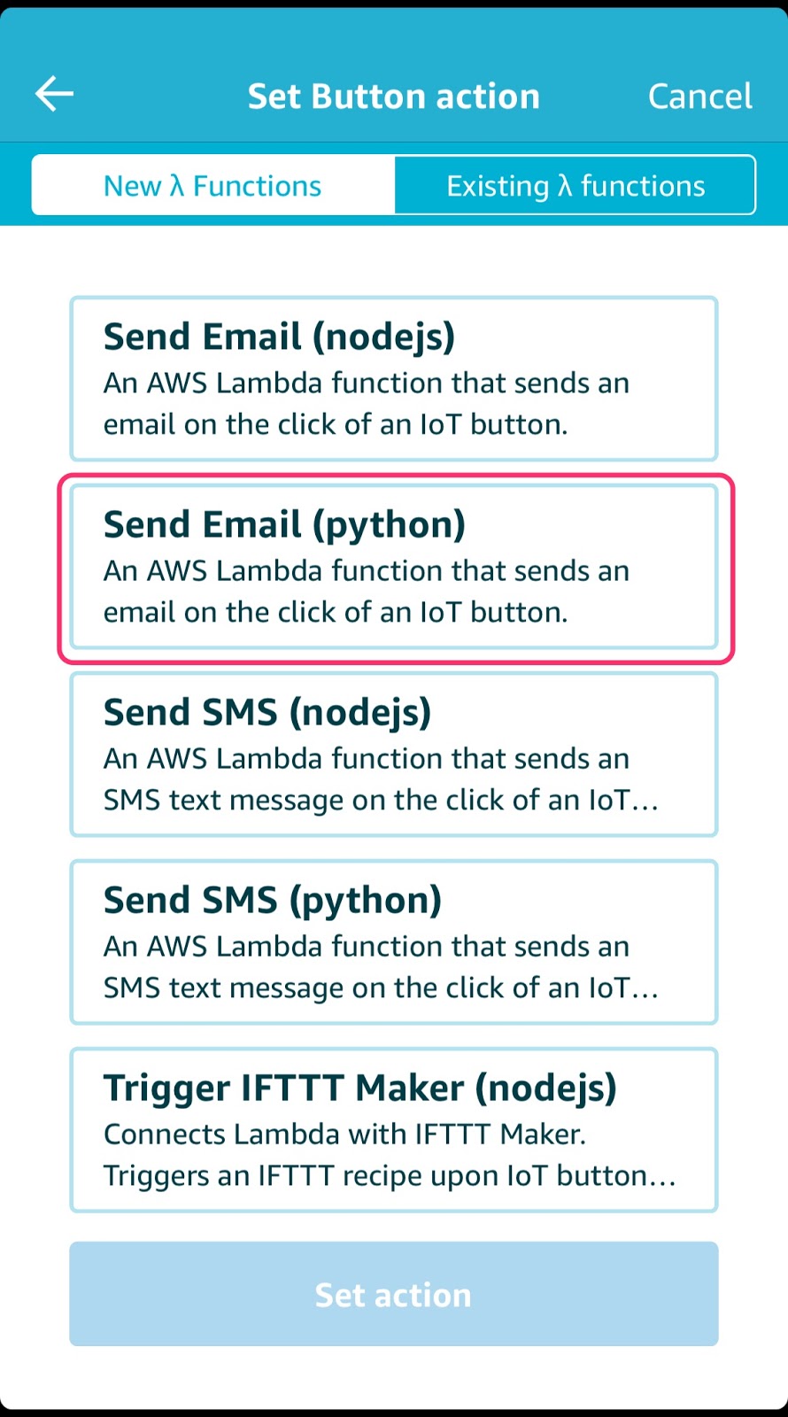 Basic python demo with the Amazon IoT button