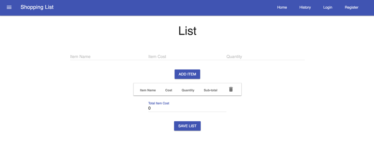 PWA Shopping List Application in Node and Hoodie