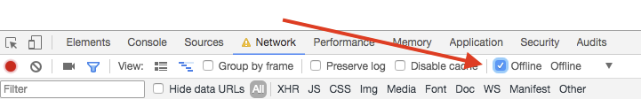 Offline mode in Chrome