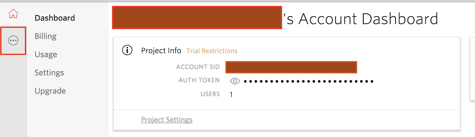 Twilio Account Credentials