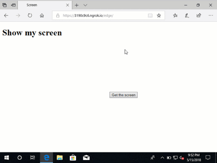 The result of the code in this post. When you visit the project in Edge, you can capture the screen and show it in a video on the page.