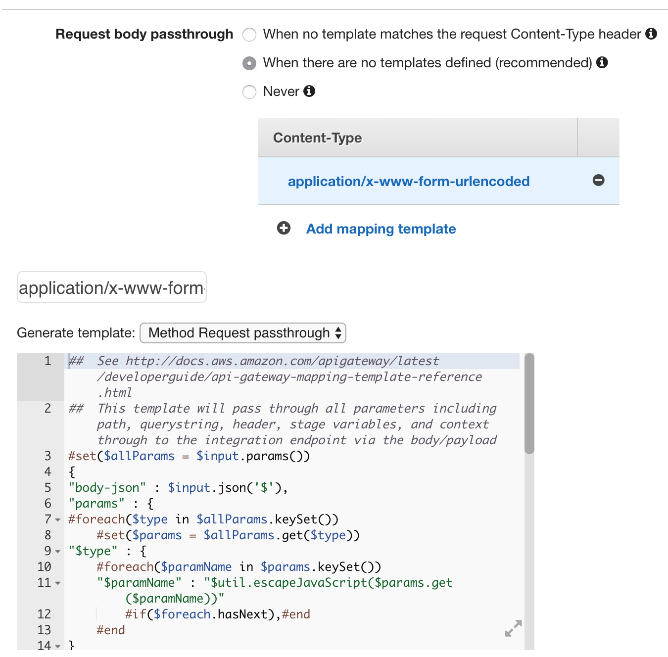 Changing Content-Type in AWS API Gateway