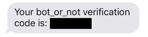 Mensaje SMS recibido con código de verificación.