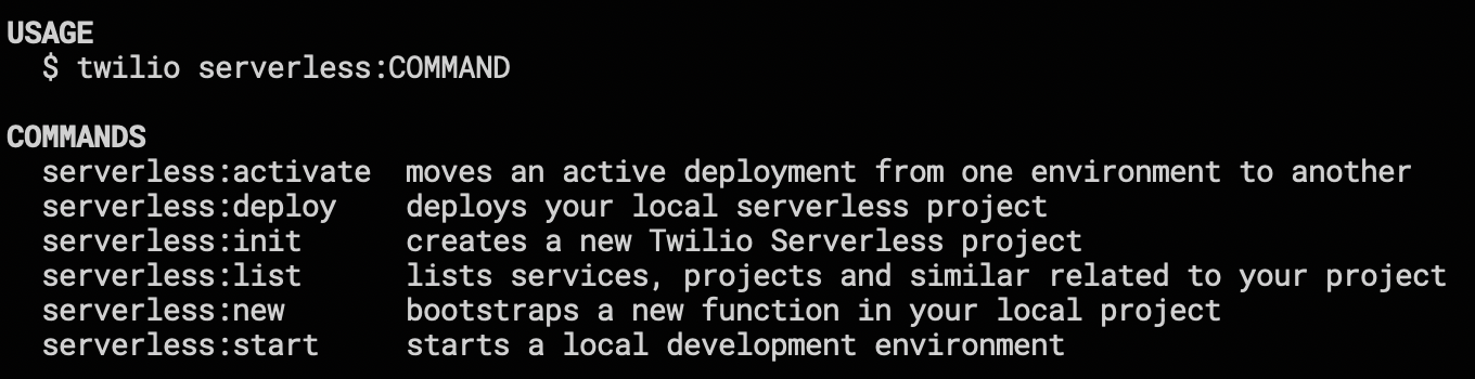 Twilio CLI Plug-in architecture