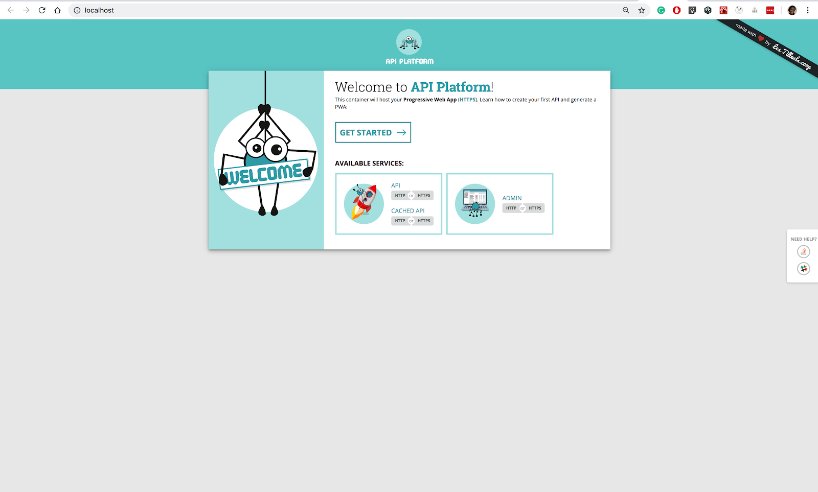 Api platform dashboard