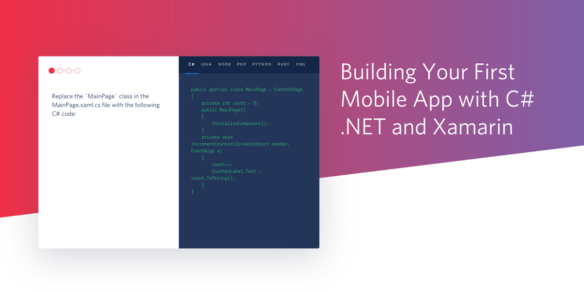 Building Your First Mobile App with C# .NET and Xamarin