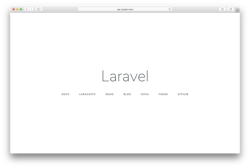 Laravel default landing