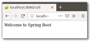 Screenshot: Welcome to spring boot