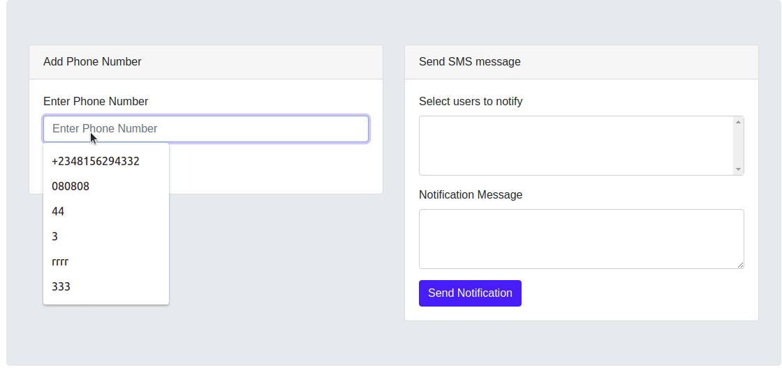 Como criar um portal de SMS com Laravel e Twilio: demo em funcionamento Como criar um portal de SMS com Laravel e Twilio: demo em funcionamento