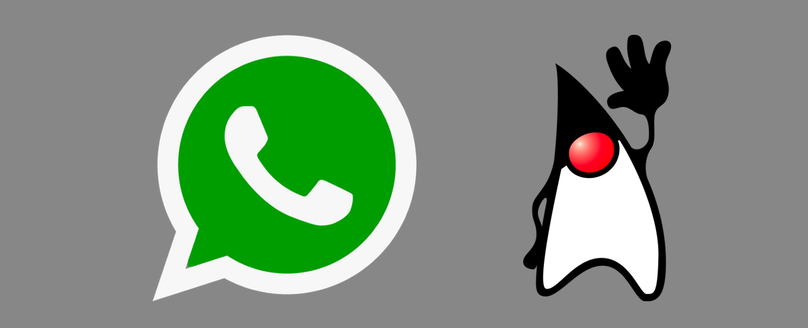 Logomarcas do WhatsApp e do Java