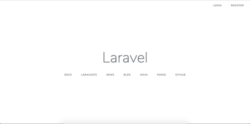 Pantalla de Laravel