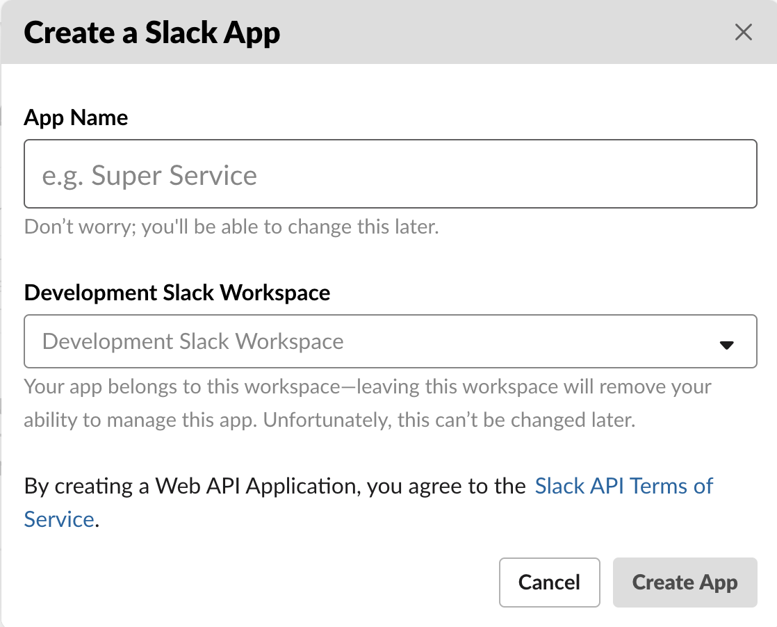 Create a Slack App