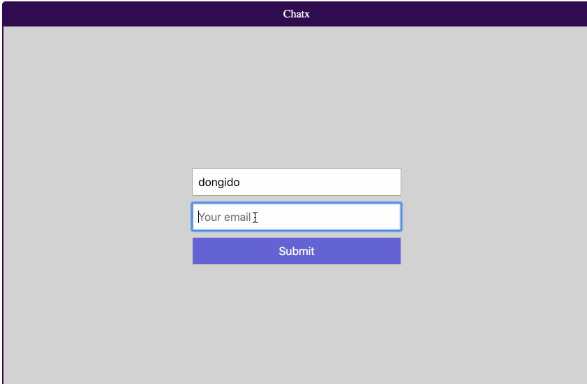 demonstration of Chatx authentication