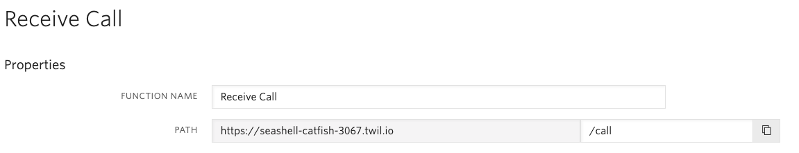 screenshot create a new twilio function