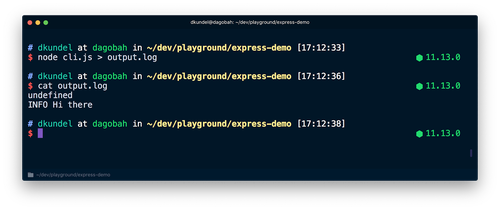 Capture d&#x27;écran « undefined » (non défini) et sortie CLI monochrome