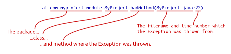 how to read stack trace