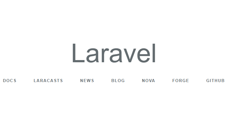 Laravel default landing