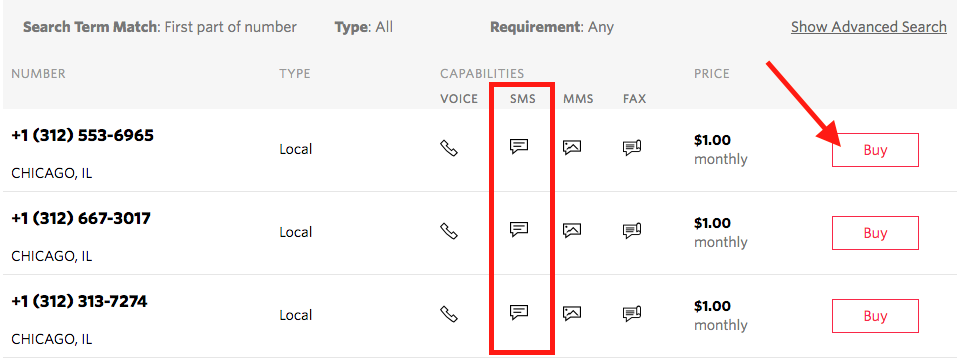 How to buy a Twilio phone number