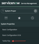 Pantalla ServiceNow para conectarse a Flex