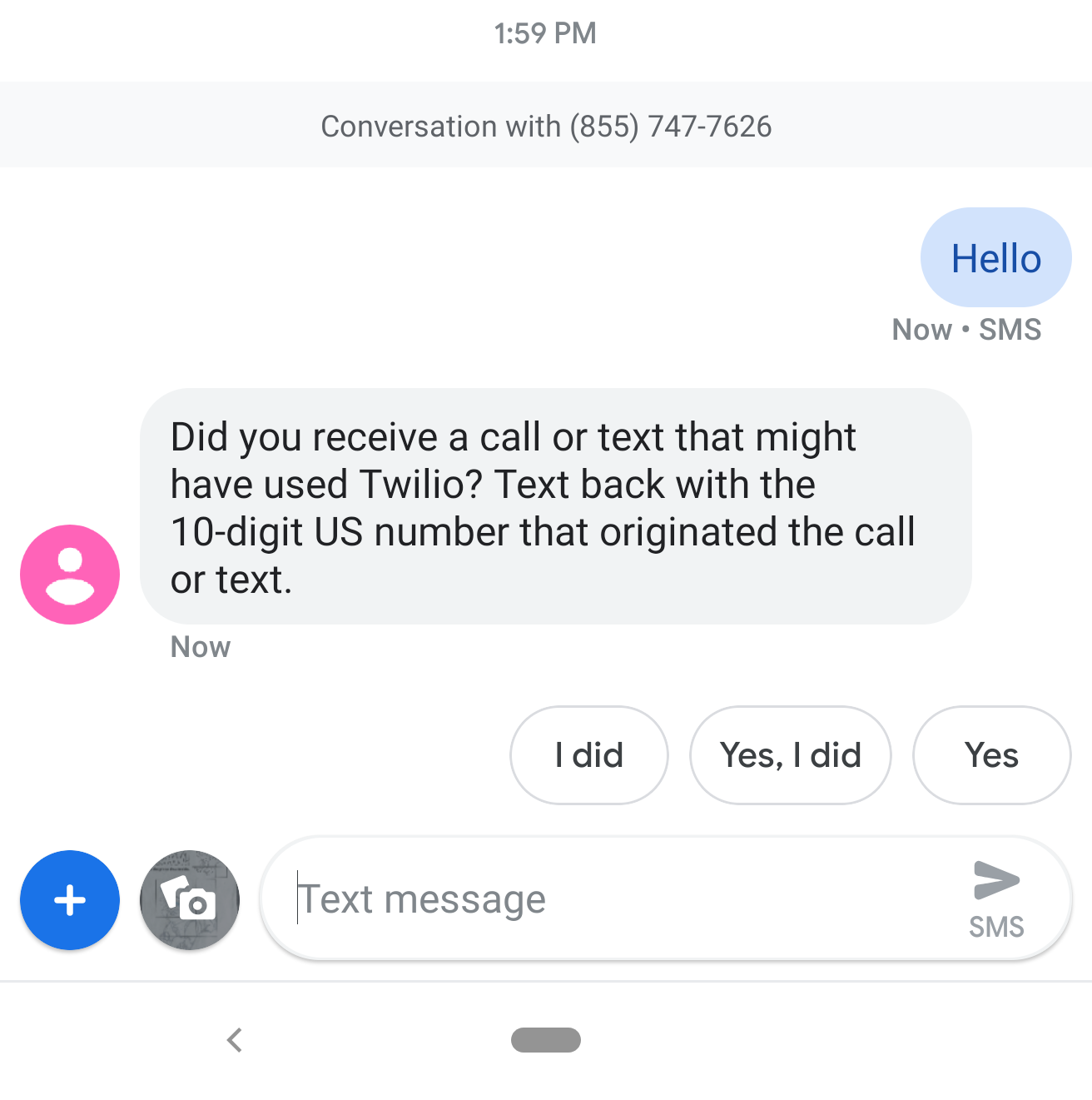 Lookup a phone number&#39;s carrier with Twilio