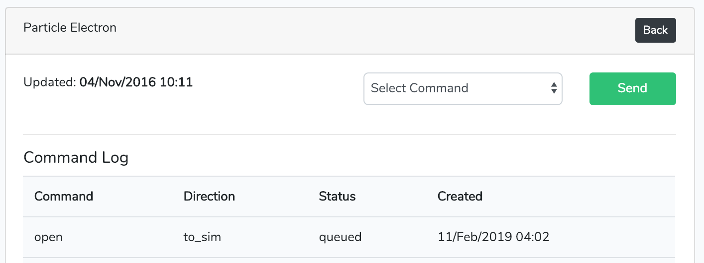 Electron command log