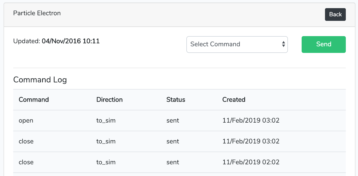 Twilio 3G Particle Electron list of commands