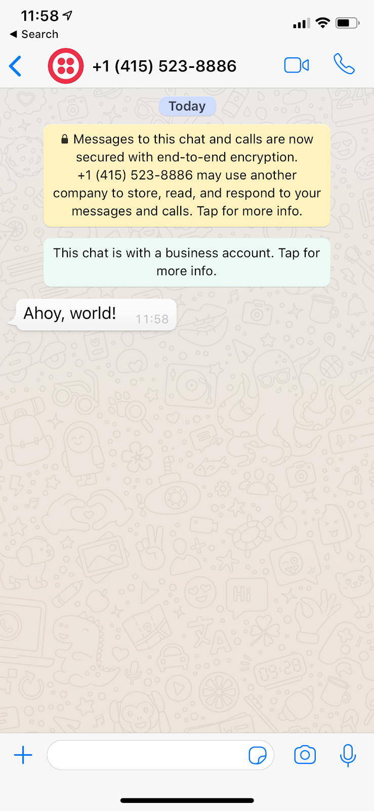 WhatsApp on a Phone