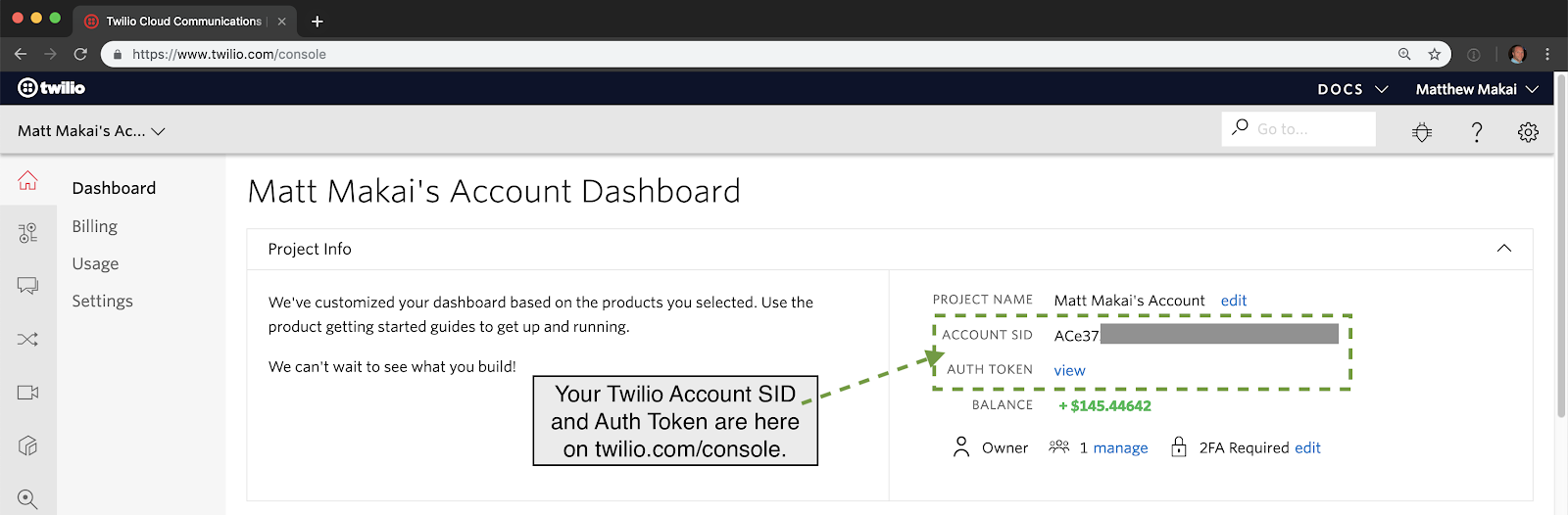 Twilio Console