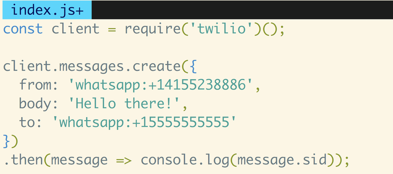 Senden einer WhatsApp-Nachricht mit JavaScript und Node.js