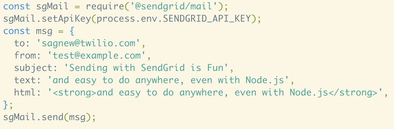 Senden von E-Mails in JavaScript/Node.js mit SendGrid